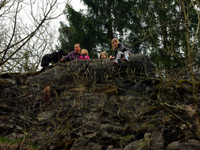 auf den Felsen