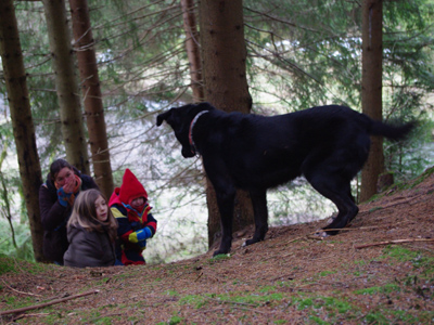 Waldkinder bei Bauarbeiten