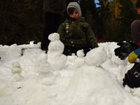 Schneefamilie