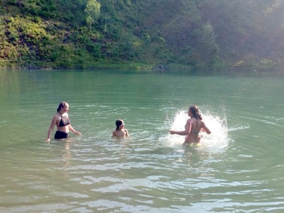 beim Baden